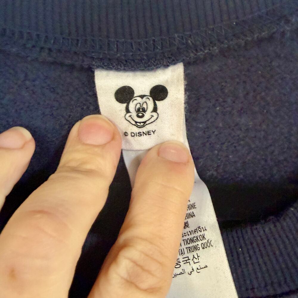 Disneyland Mickey Mouse Graphic Sweatshirt XL Navy Blue Disney Parks Crewneck - Picture 5 of 8